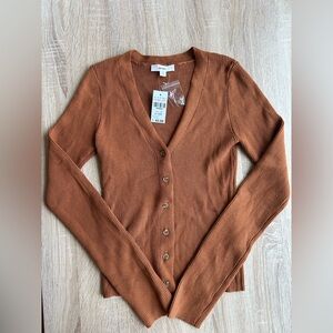 Mine Rust Button-Up Cardigan